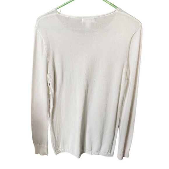 Calvin Klein size M cream and gold lightweight sweater. - Picture 2 of 7